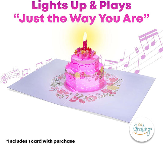 Pink Cake Birthday Card