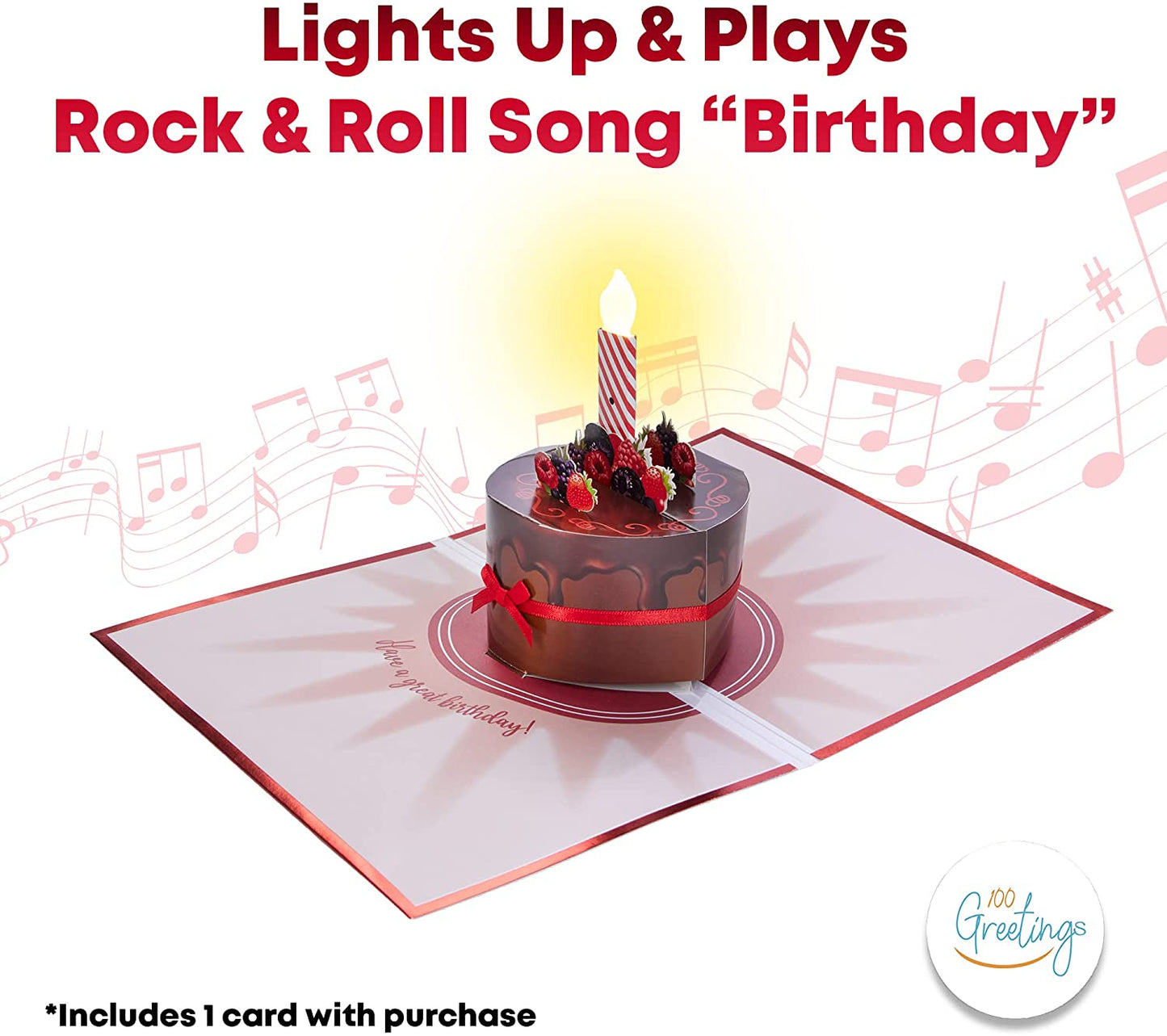 “Birthday” Chocolate Cake Birthday Card