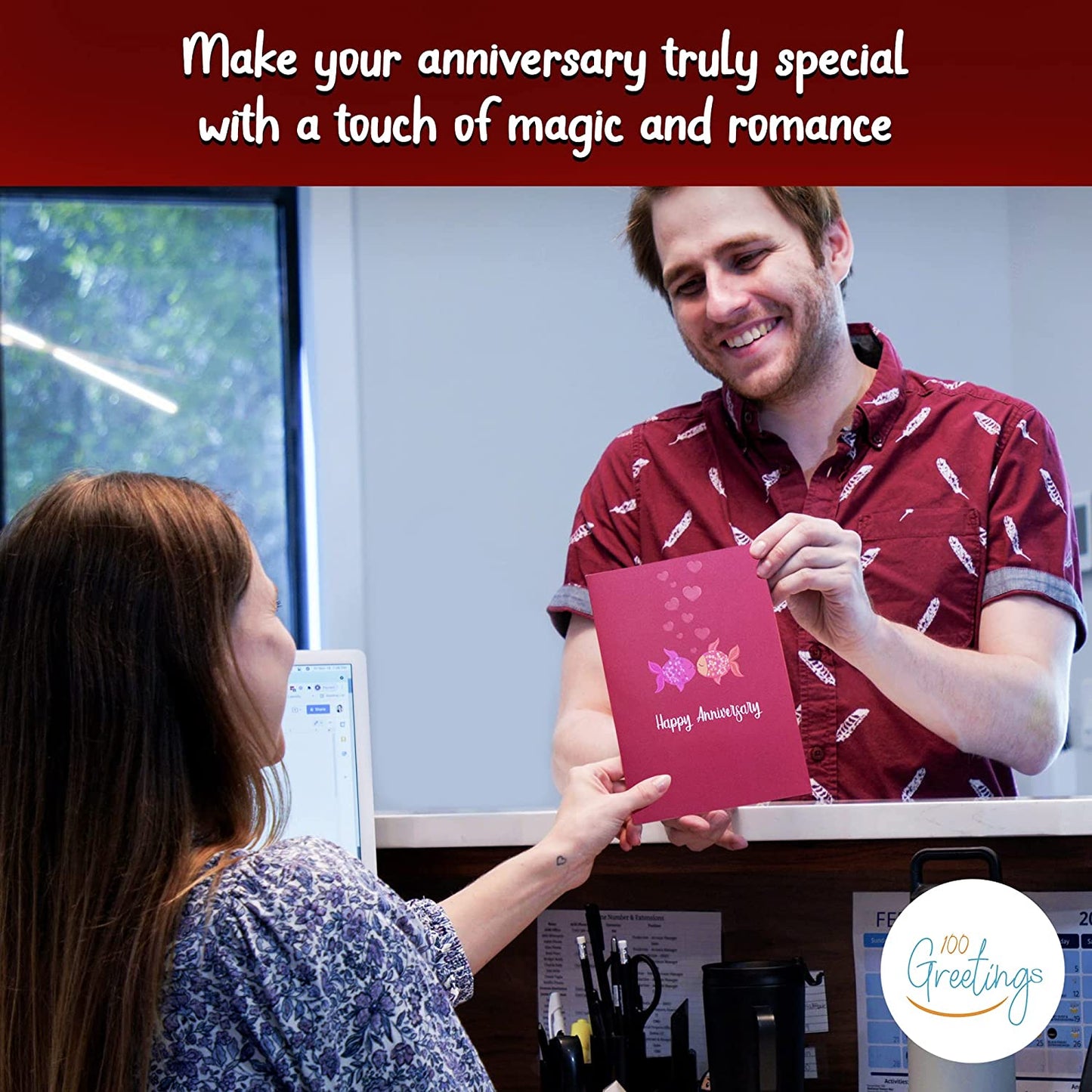 Kissing Fish Anniversary Card