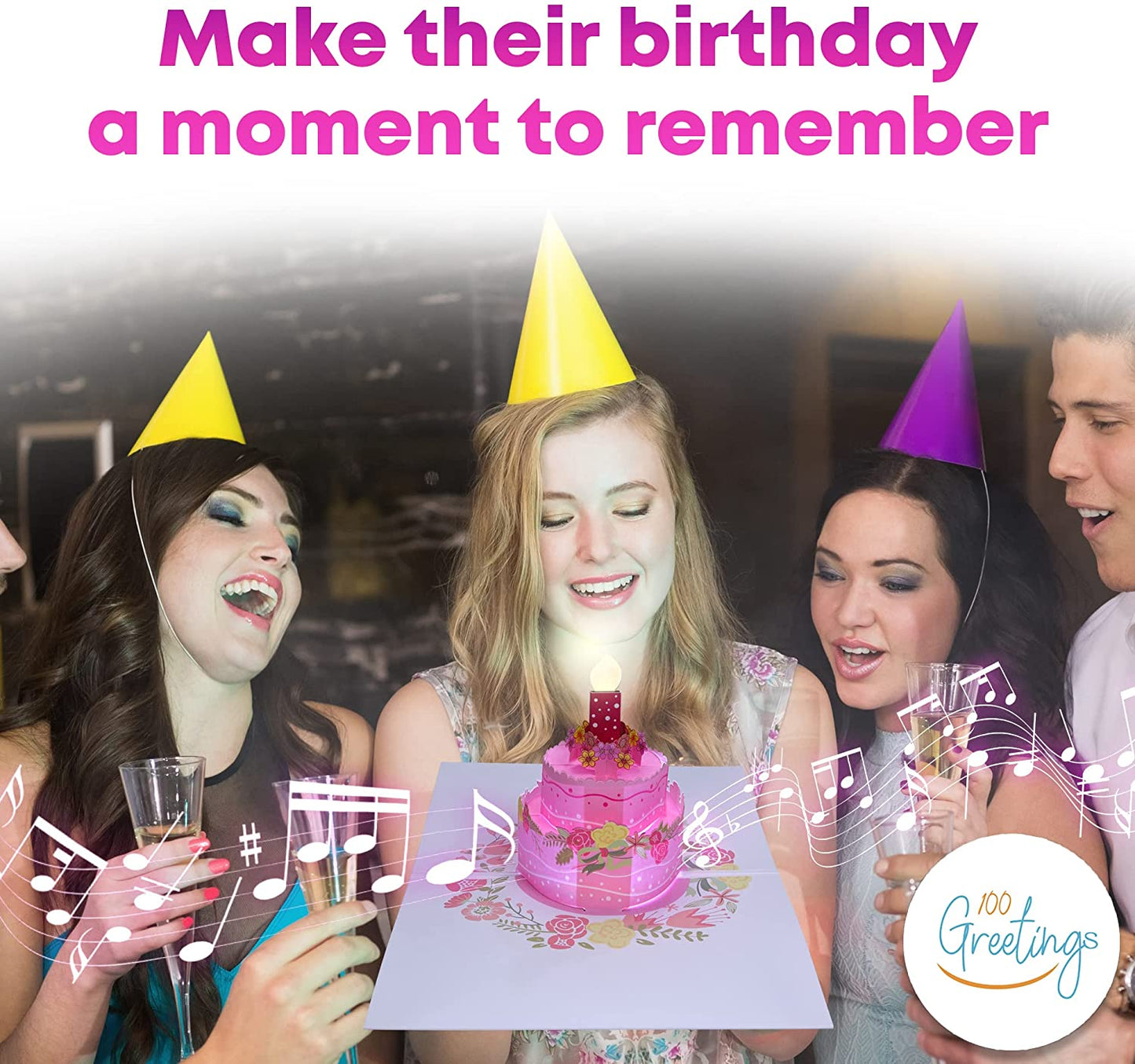 Pink Cake Birthday Card
