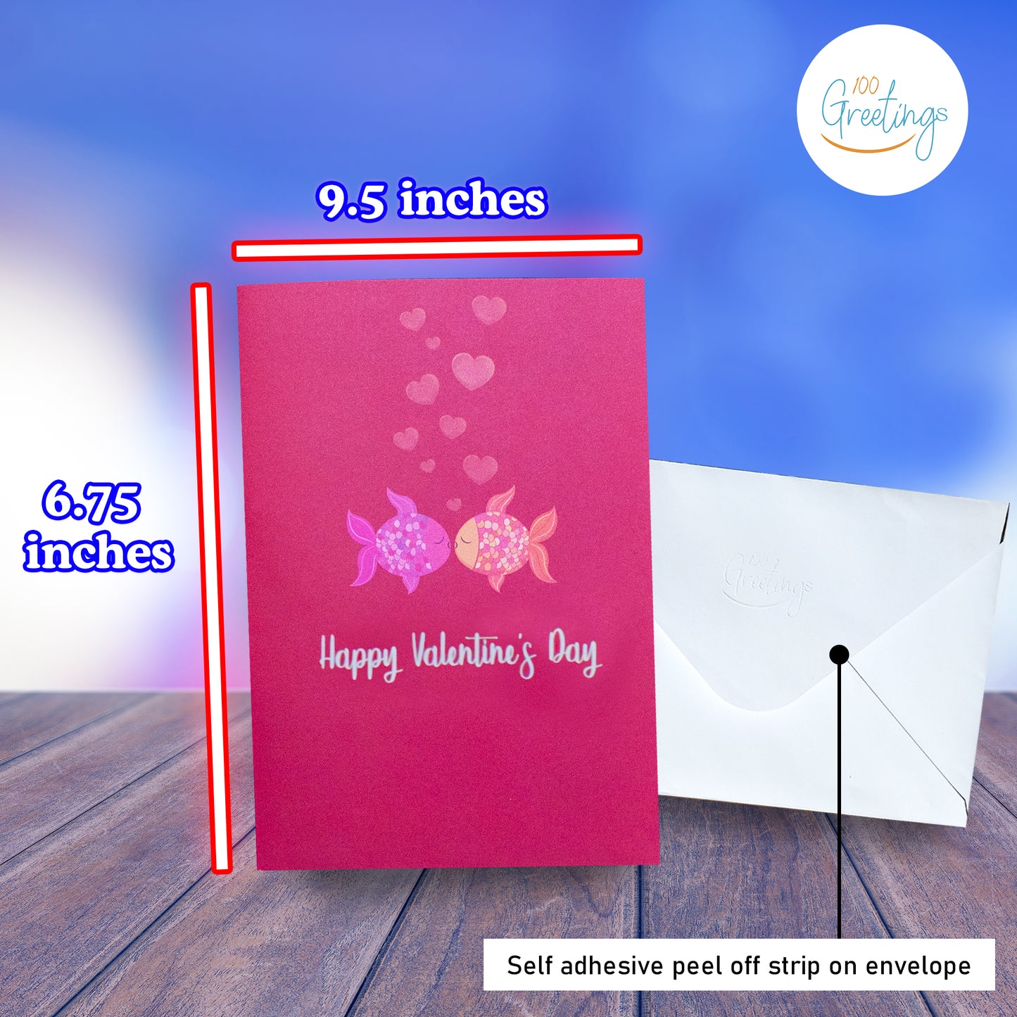 Kissing Fish Valentines Card