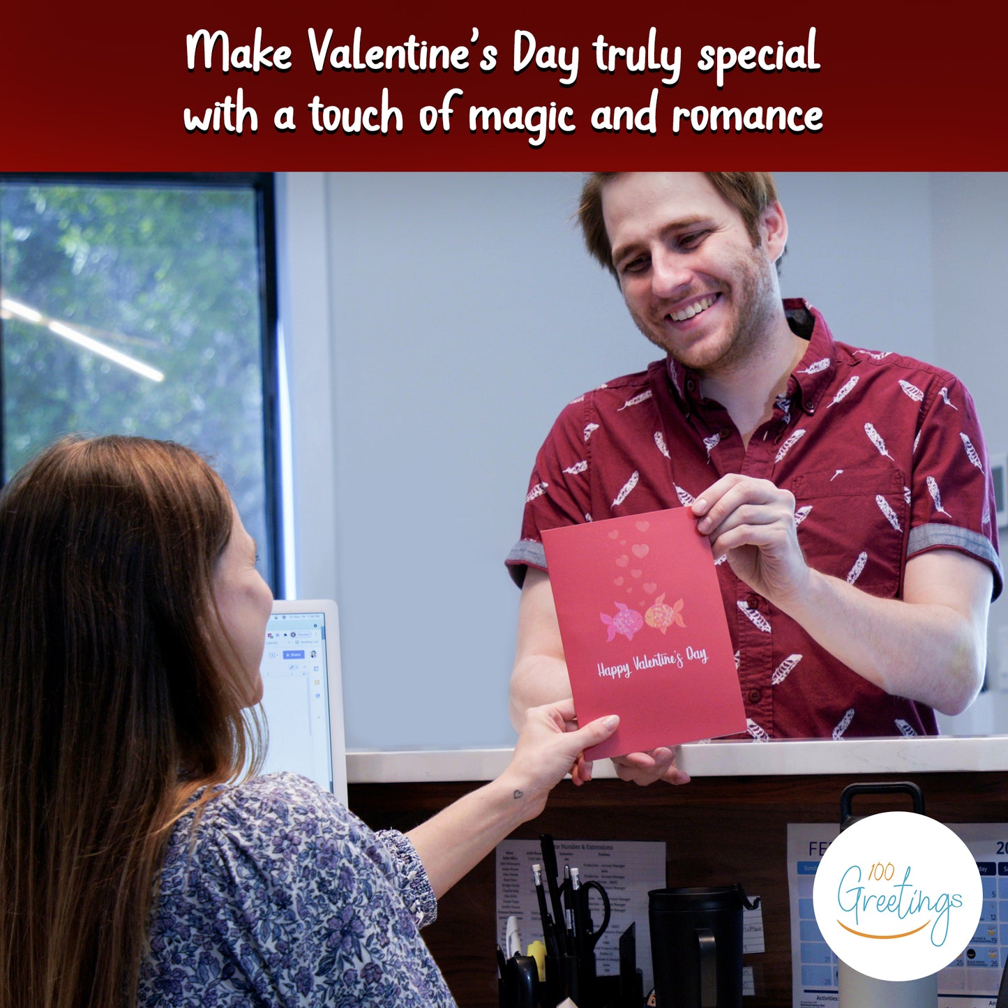 Kissing Fish Valentines Card