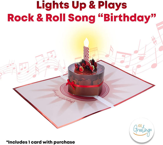 “Birthday” Chocolate Cake Birthday Card